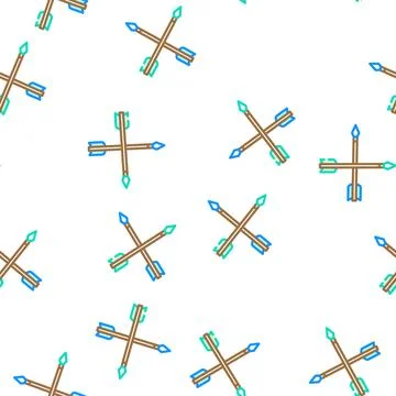 Arrow for aiming vector seamless pattern Stockillustratie