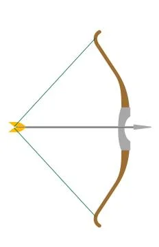 Arrow and bow vector cartoon illustration. 库存插图