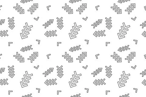 Arrow and Checkmark Pattern Coloring Page Illustrazione stock