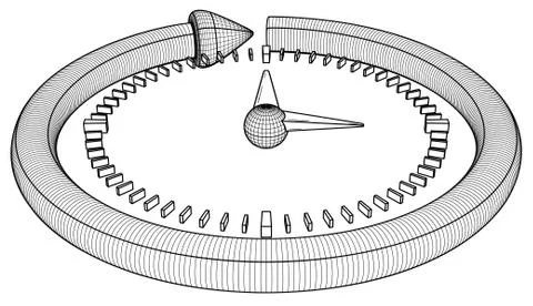 Arrow and clock as a symbol of progress 스톡 일러스트