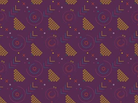 Arrow and  connection on a seamless spring pattern. 스톡 일러스트