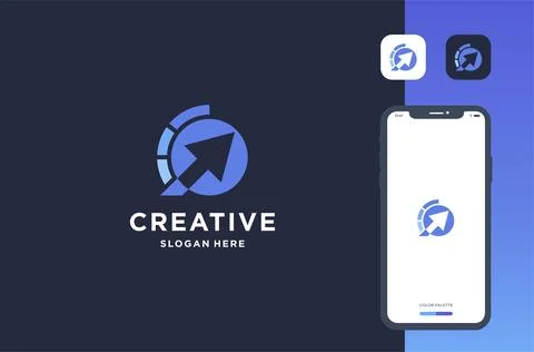 Arrow and load logo design business brand inspiration Stock Illustration