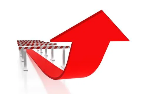 Arrow and obstacles Stock Illustration