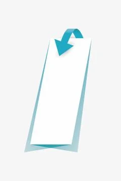 Arrow and paper with shadow Stock-Illustration
