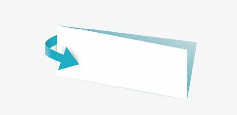 Arrow and paper with shadow Stock-Illustration