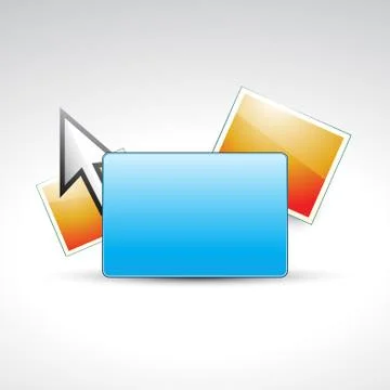 Arrow and photo vector Stock Illustration