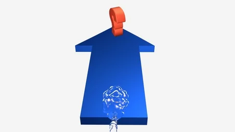 Arrow and question mark Stock Footage 77095610