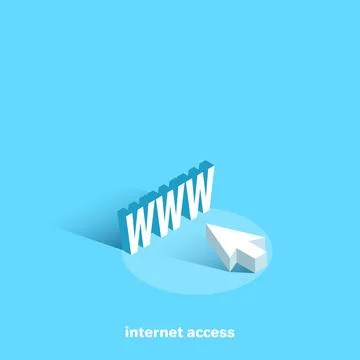 Arrow and three letters, isometric image Stock Illustration