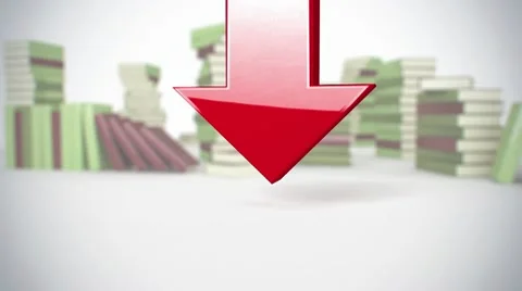 Arrow on animated background Stock Footage 9127253