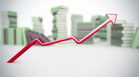 Arrow on animated background Stock Footage 9127260