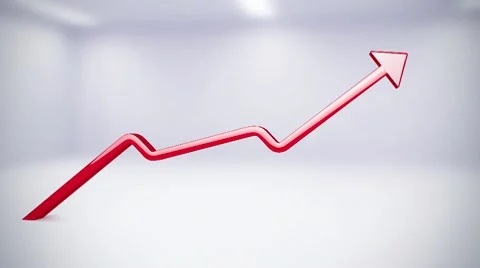 Arrow on animated background Stock Footage