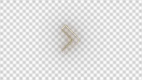 Arrow, Animated Neon Arrow Pack Overlay - Glowing Yellow Screen Element Set Stock Footage 322003996