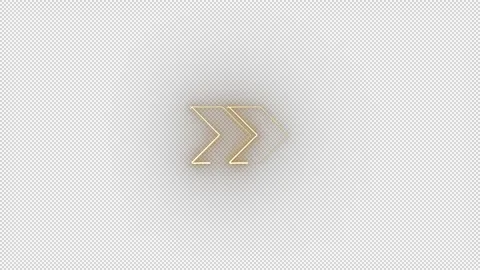 Arrow, Animated Neon Arrow Pack Overlay - Glowing Yellow Screen Element Set Stock Footage 322004000