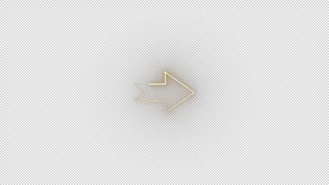 Arrow, Animated Neon Arrow Pack Overlay - Glowing Yellow Screen Element Set Stock Footage 322004113
