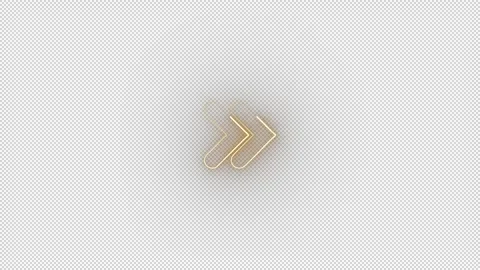 Arrow, Animated Neon Arrow Pack Overlay - Glowing Yellow Screen Element Set Stock Footage 322004115