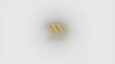 Arrow, Animated Neon Arrow Pack Overlay - Glowing Yellow Screen Element Set Stock Footage 322004118