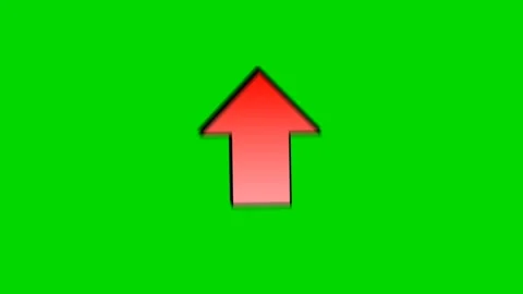 Up arrow animation and green screen Stock Footage 242817639
