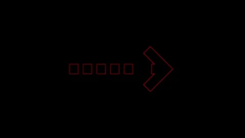 Arrow animation on a black background. 4K motion video Stock Footage 306030723