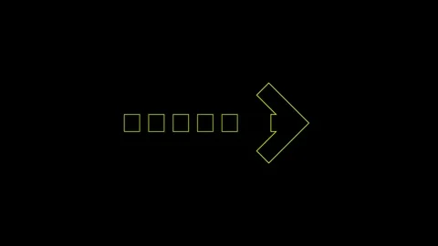Arrow animation on a black background. 4K motion video Stock Footage 306030730