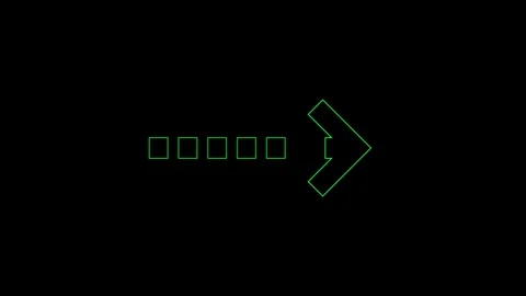 Arrow animation on a black background. 4K motion video Video stock 306030731
