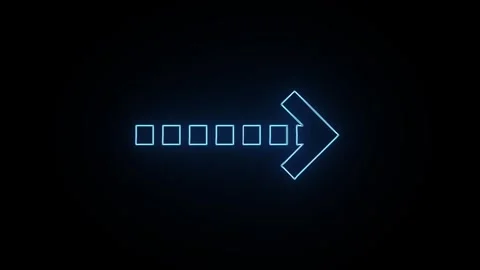 Arrow animation on a black background. 4K motion video Stock Footage 306030751