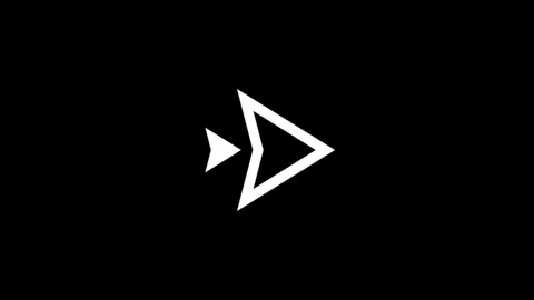 Arrow animation on a black background. 4K motion video Stock Footage 306030757