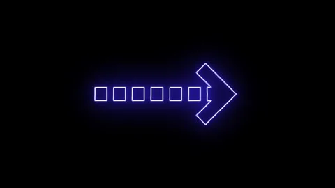 Arrow animation on a black background. 4K motion video Stock Footage 306030769