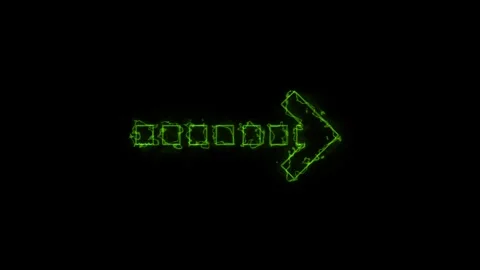 Arrow animation on a black background. 4K motion video Stock Footage 306030773