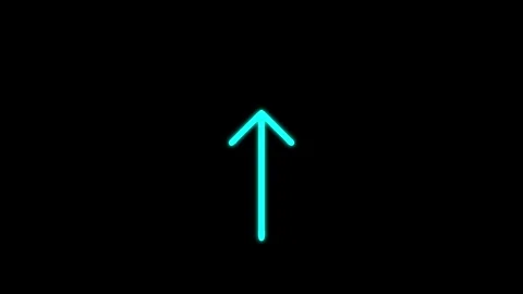 Up arrow animation on black background. direction arrow icon motion. Up arr.. 스톡 동영상 346490331