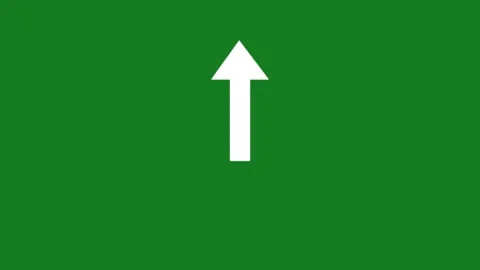 Up arrow animation on black background. direction arrow icon motion. Up arr.. Stock Footage 346490351