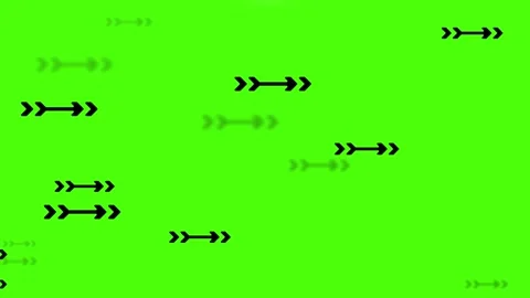 Arrow animation on a green background Stock Footage 260485885