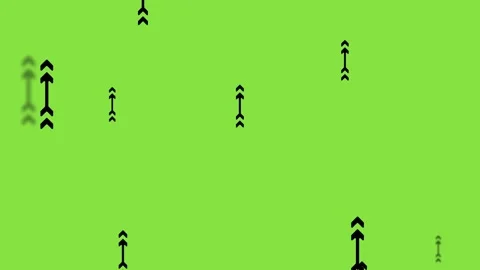 Arrow animation on a green background Stock Footage 260485898