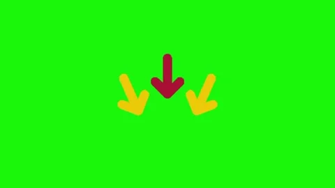 Arrow animation on green screen background 動画素材 334775433