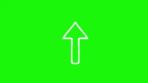Arrow animation on green screen background Stock Footage 334775435