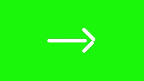 Arrow animation on green screen background Stock Footage 334775449