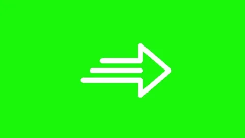 Arrow animation on green screen background Vídeos de archivo 334775450