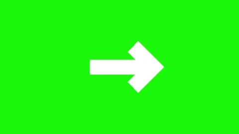 Arrow animation on green screen background 库存影片 334775454