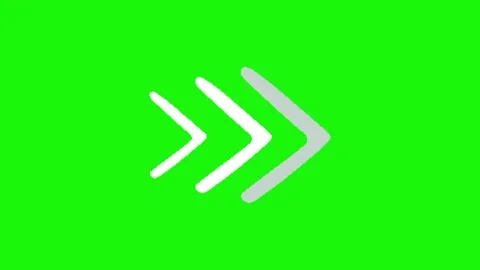 Arrow animation on green screen background Video stock 334775462