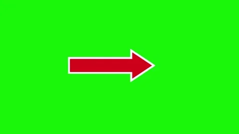 Arrow animation on green screen background Video stock 335257543