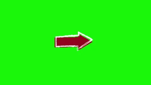 Arrow animation on green screen background Video stock 335257550