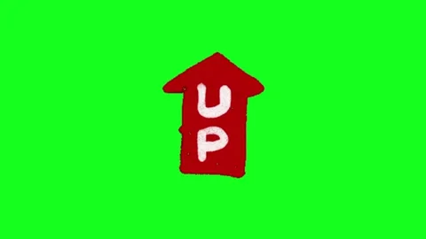 Up arrow animation on green screen Vidéo 329331559