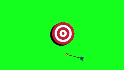 Arrow animation on green screen Vidéo 329818721