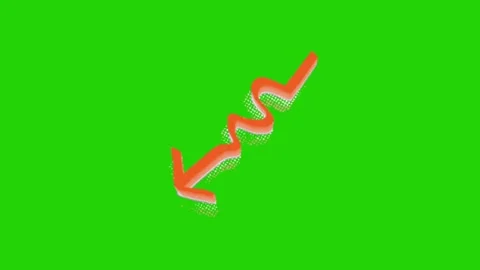 Arrow animation on green screen Stock Footage 331500936