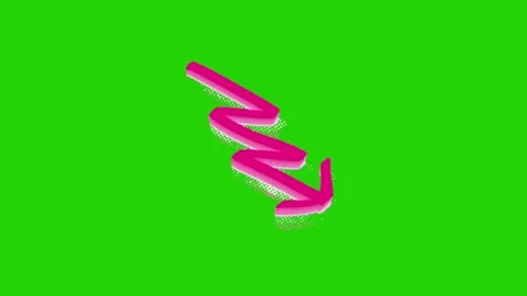 Arrow animation on green screen 動画素材 331500947