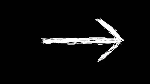 Arrow appears in stop motion on a black background Video stock 221625948