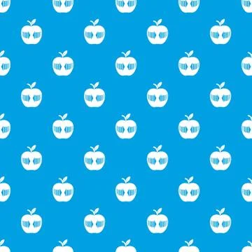 Arrow apple pattern vector seamless blue Stockillustratie