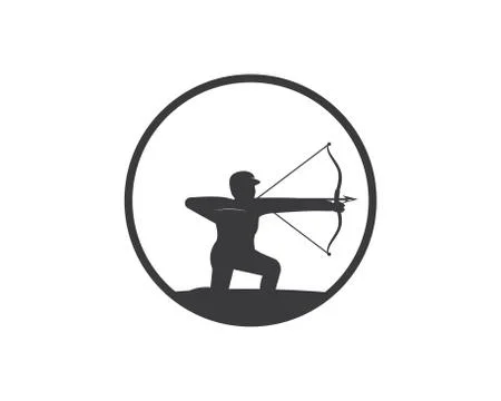 Arrow archery icon vector illustration Logo Template Stock Illustration