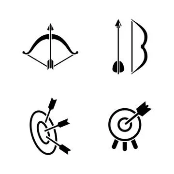 Arrow archery. Simple Related Vector Icons Stock Illustration