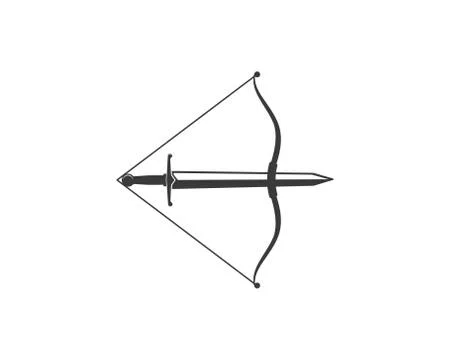 Arrow archery sword icon vector illustration Logo Template Stock Illustration