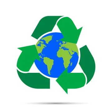 Arrow around the globe Stock Illustration